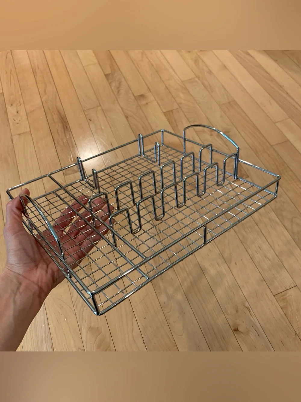 Chrome flatware storage tray silverware utensil organizer for drawers